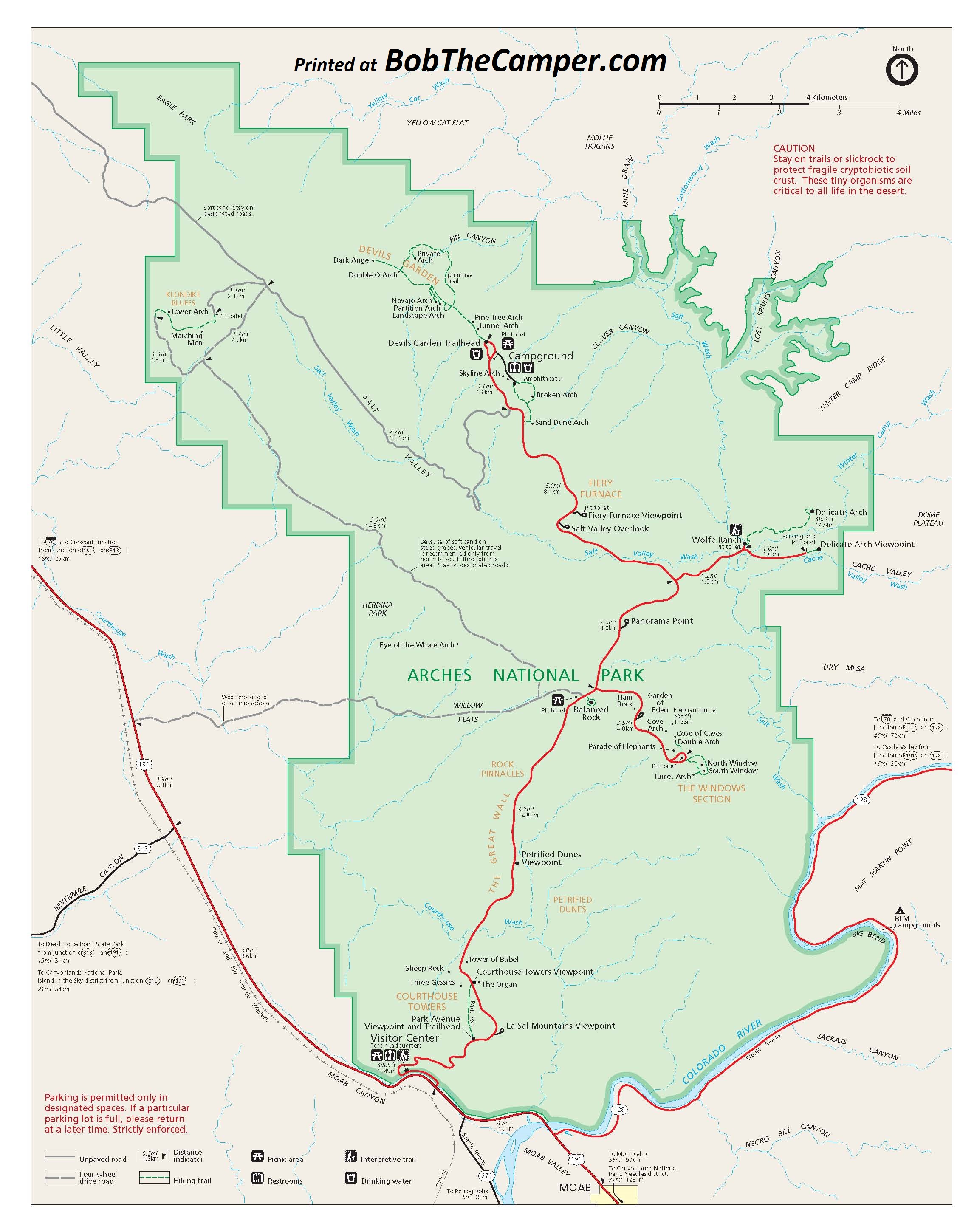 Arches National Park Map