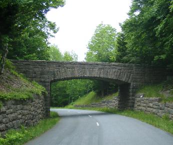 Stone Bridge over Acadia National Park Loop Road