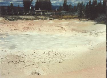 Geyser Basin Mud Pot After A Dry Summer